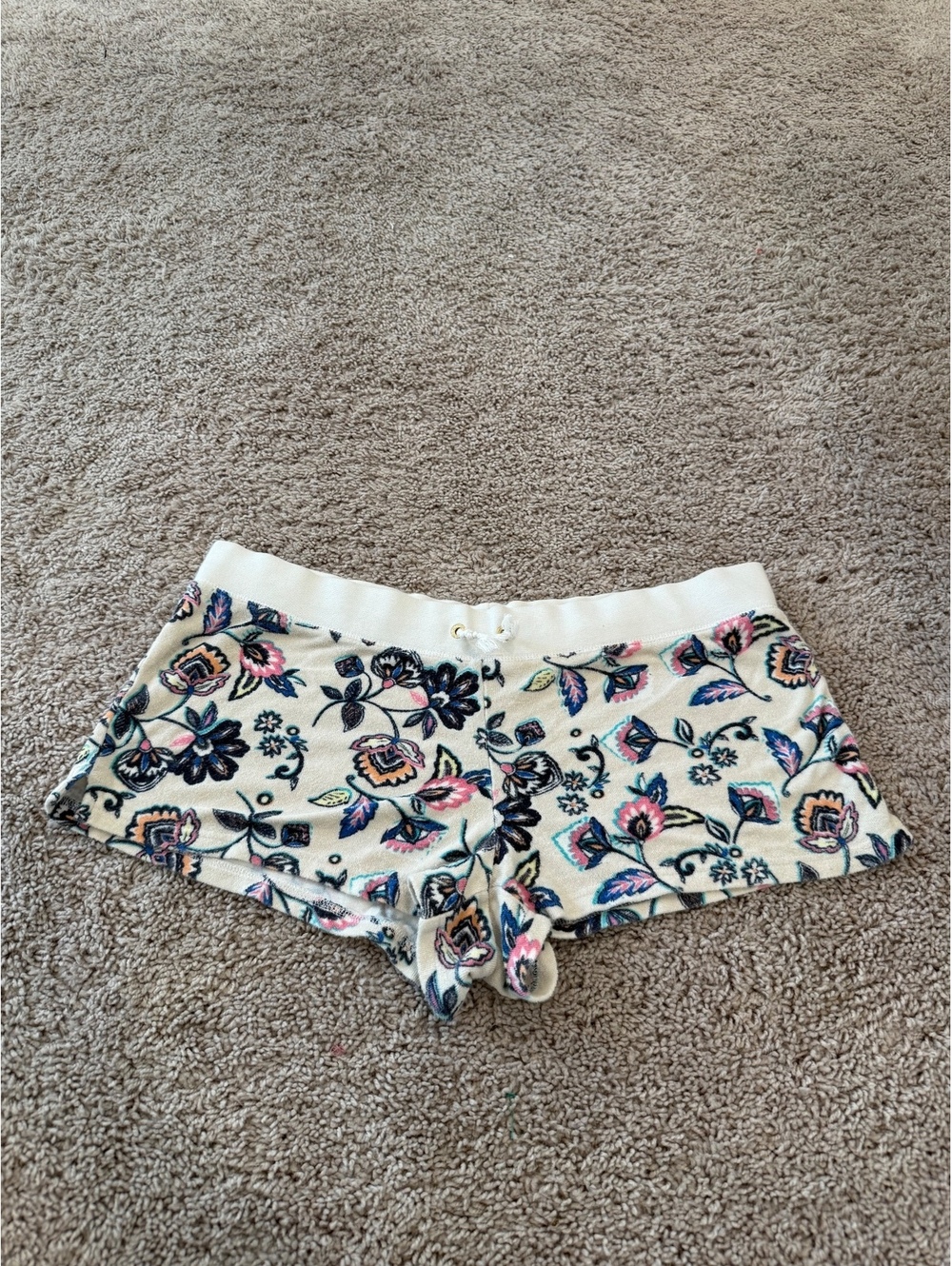 Juicy Couture Floral Micro Mini Sleep Shorts Y2K Lounge Size Large